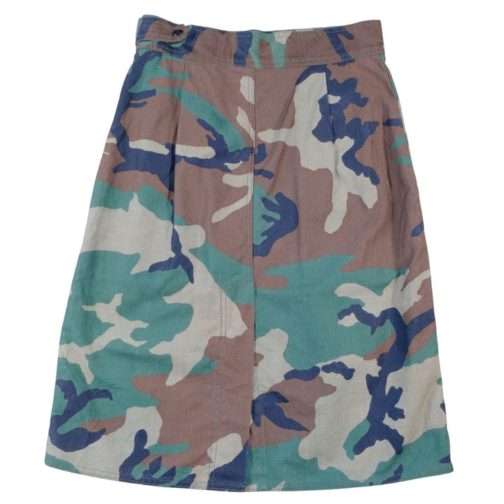 Vintage 1980s Camo A-Line Skirt