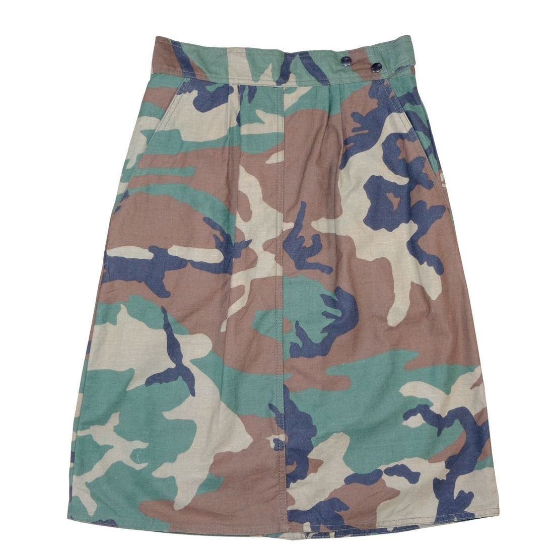 Vintage 1980s Camo A-Line Skirt