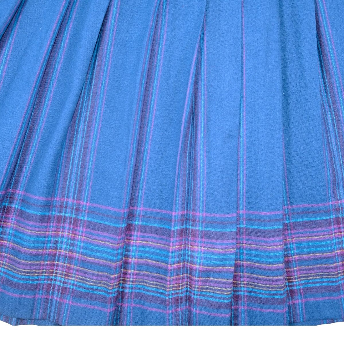 Vintage Royal Blue Pleated Skirt
