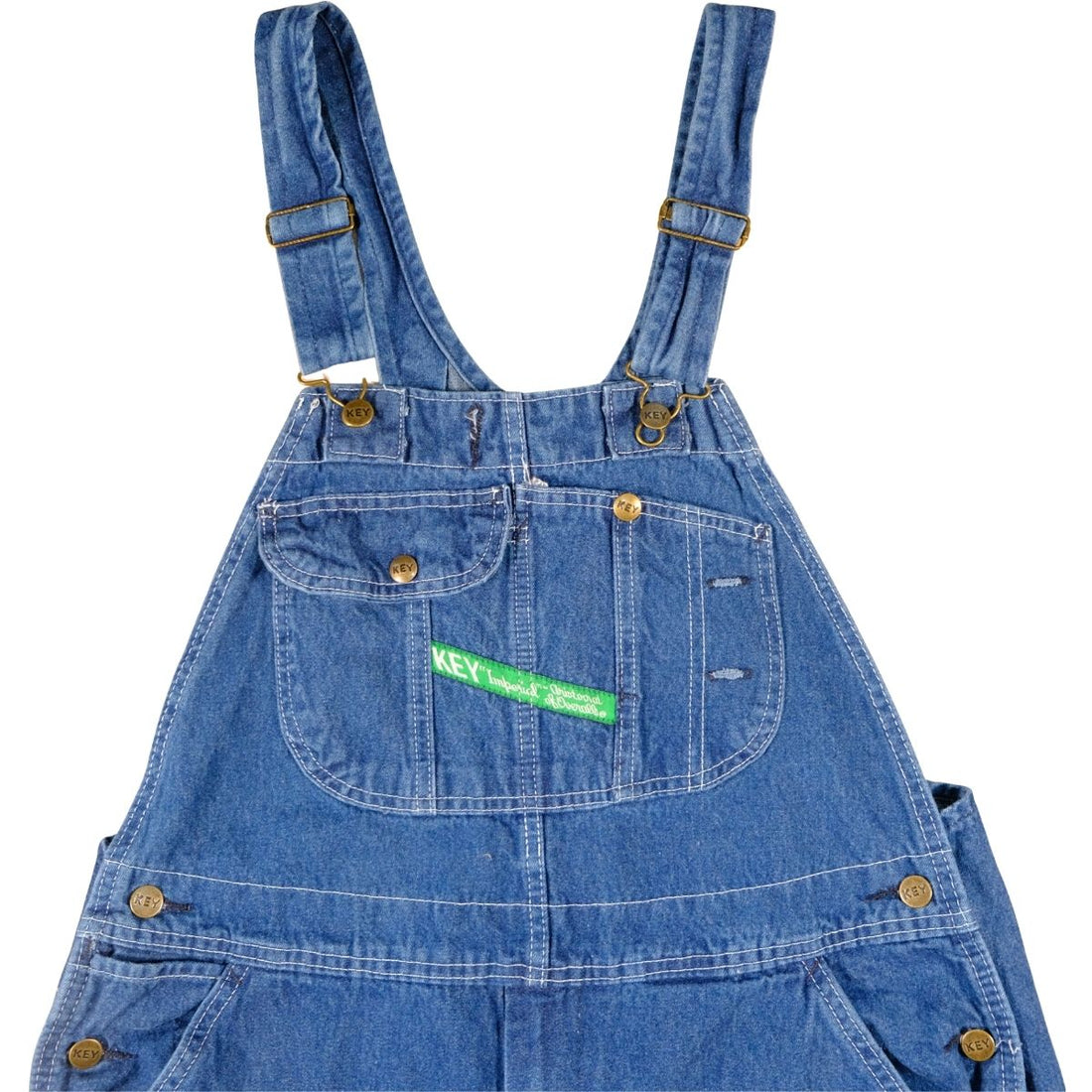 Vintage 1990s Classic Blue Denim Overalls  Relaxed Straight-Leg