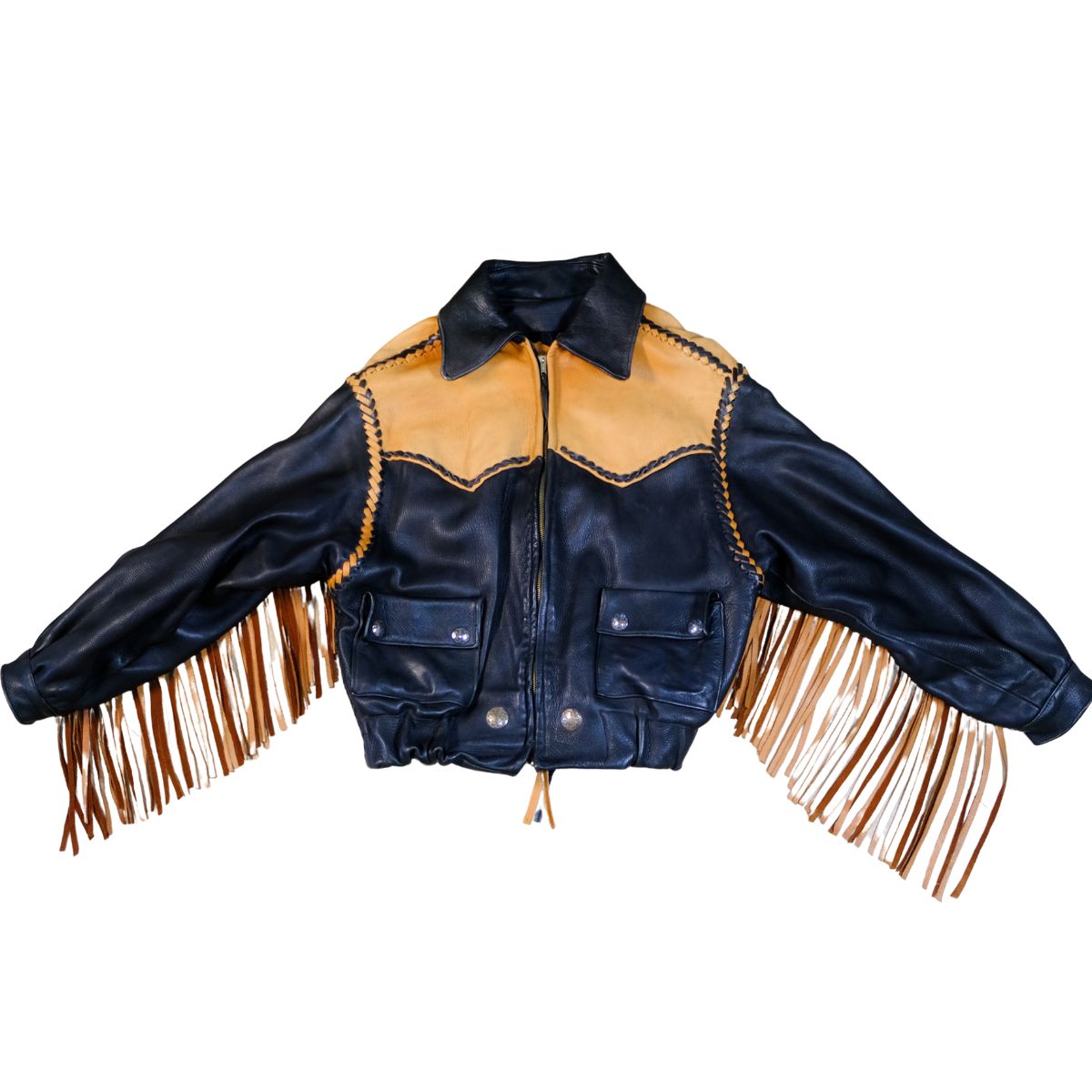 Vintage 1998 Custom Fringe Leather Western Jacket – The Vintage Point.