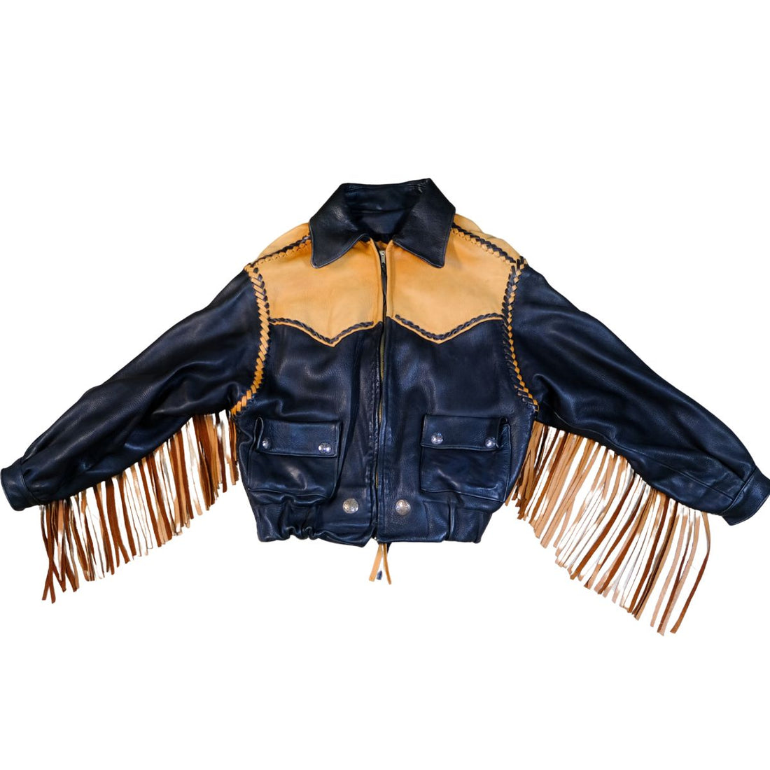Vintage 1998 Custom Fringe Leather Western Jacket