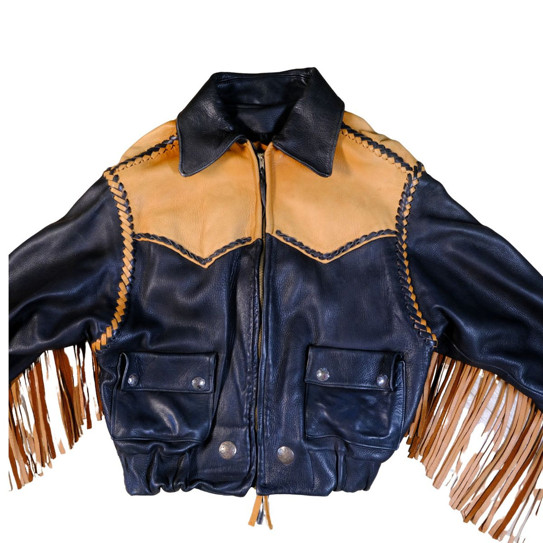 Vintage 1998 Custom Fringe Leather Western Jacket