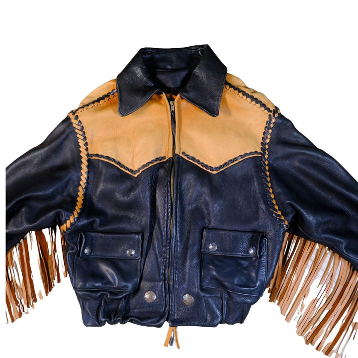 Vintage 1998 Custom Fringe Leather Western Jacket