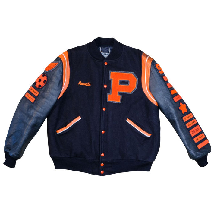 Vintage 1970s “P” Letterman Varsity Jacket