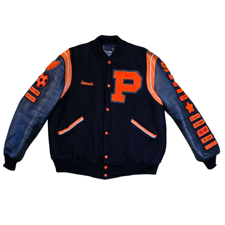 Vintage 1970s “P” Letterman Varsity Jacket