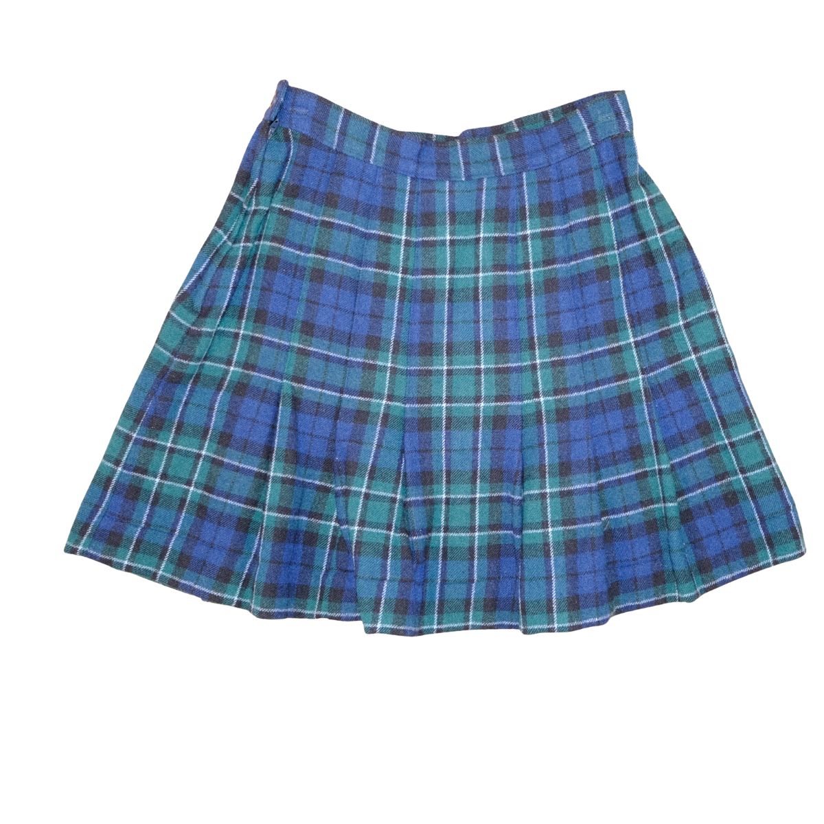 Vintage Upcycled Wool Plaid Mini Skirt