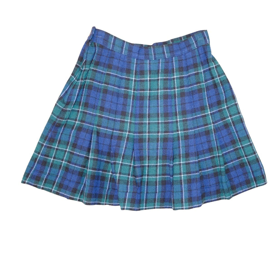 Vintage Upcycled Wool Plaid Mini Skirt