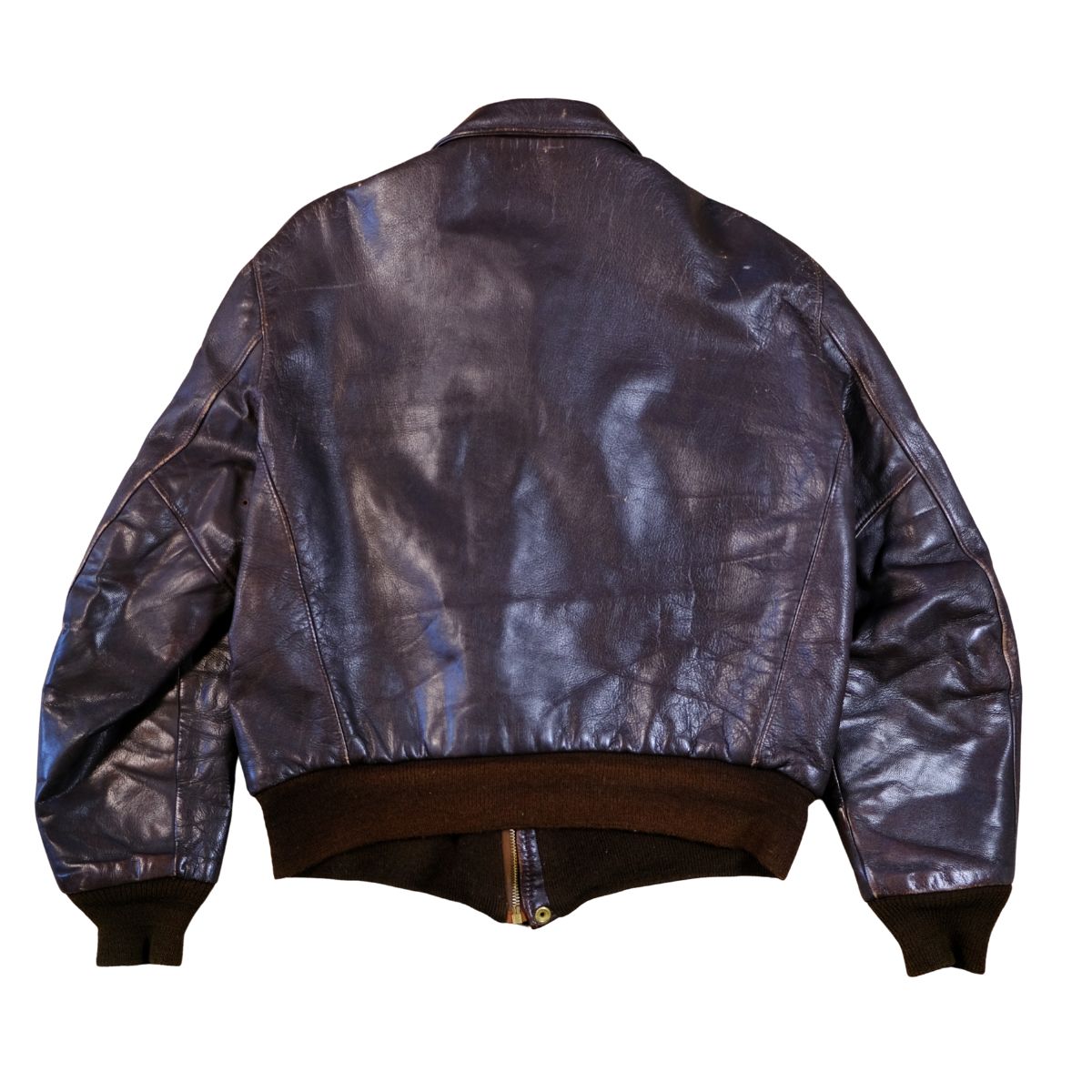 Vintage 1970s Brown Leather Flight Bomber Jacket – The Vintage Point.