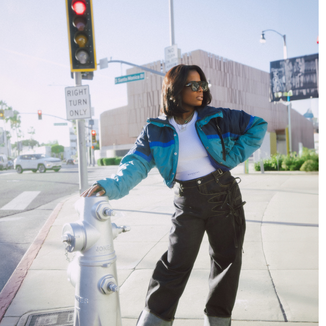 VP Upcycle 1980s Teal & Royal Puffer