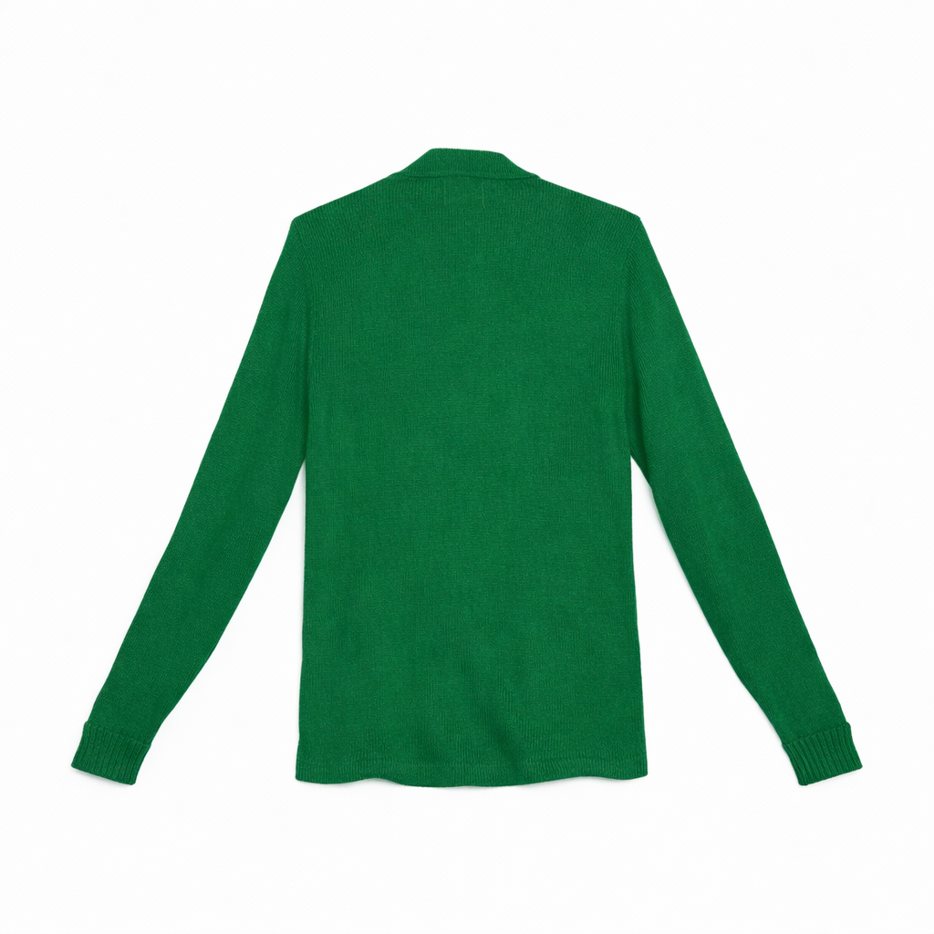 VINTAGE Green Band Patch Cardigan