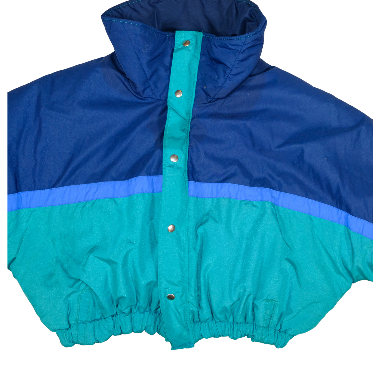 VP Upcycle 1980s Teal & Royal Puffer