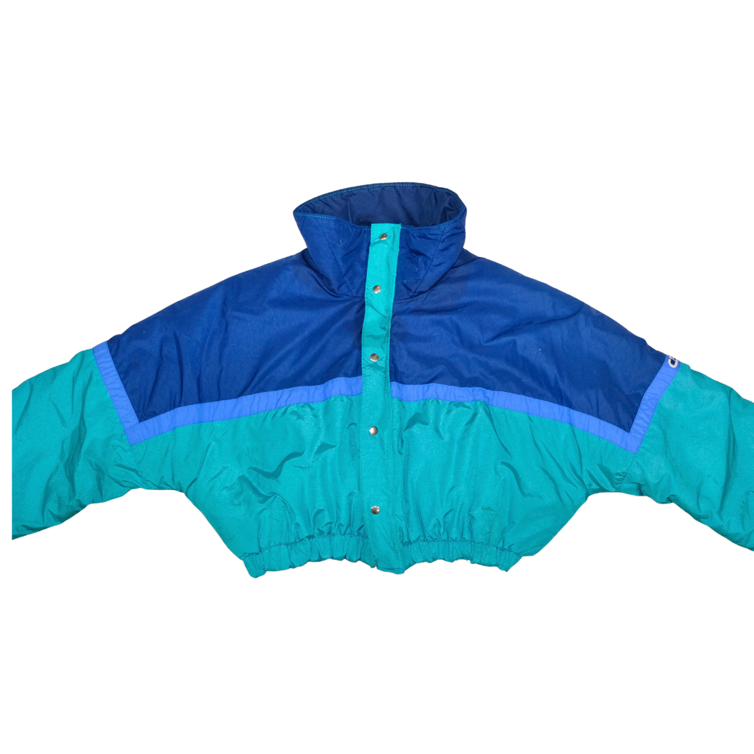 VP Upcycle 1980s Teal & Royal Puffer