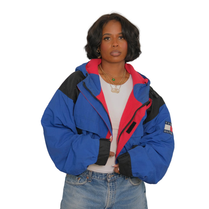 VINTAGE Cobalt + Onyx Tommy Hilfiger Crop Jacket