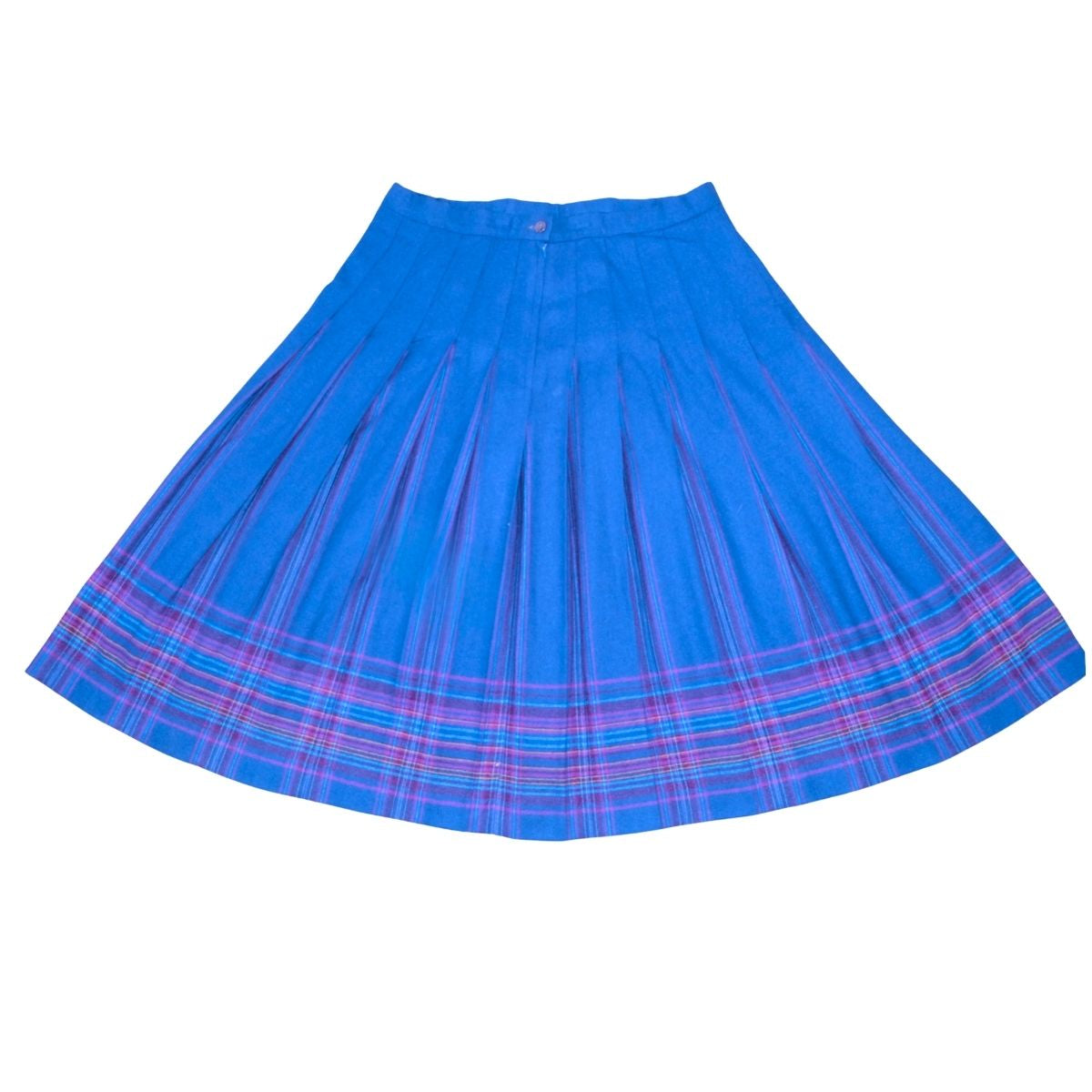 Vintage Royal Blue Pleated Skirt