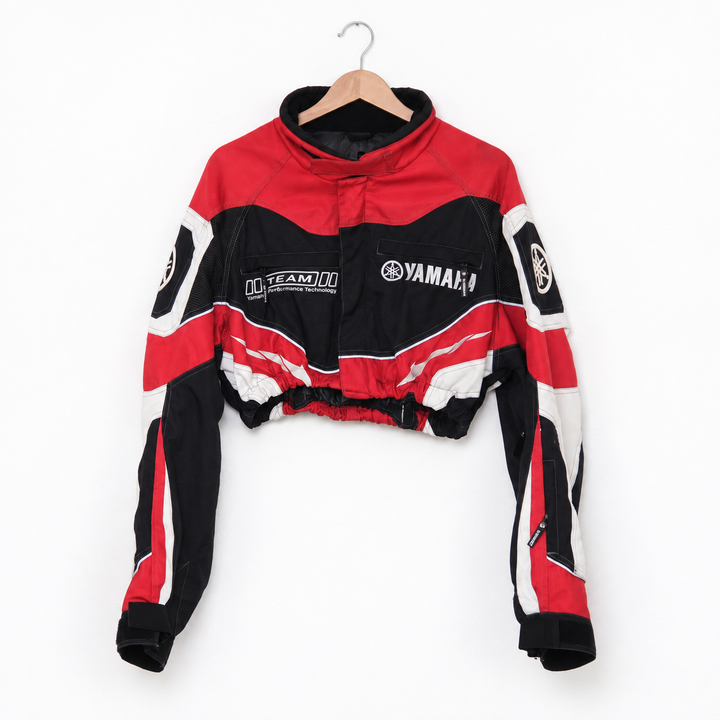 One-of-One Reworked Vintage Yamaha Racing Cropped Moto Jacket | M/L