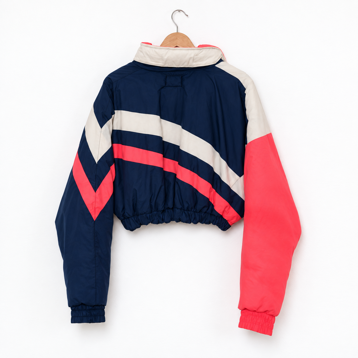 One-of-One Reworked Vintage Snow Trails Colorblock Cropped Jacket | M/L