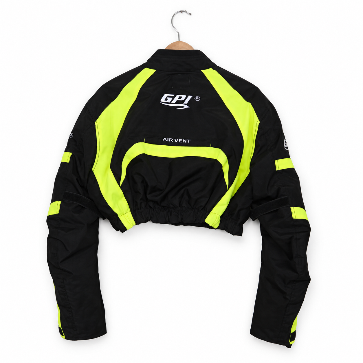 One-of-One Reworked Vintage GP1 Neon Cropped Moto Jacket | M/L