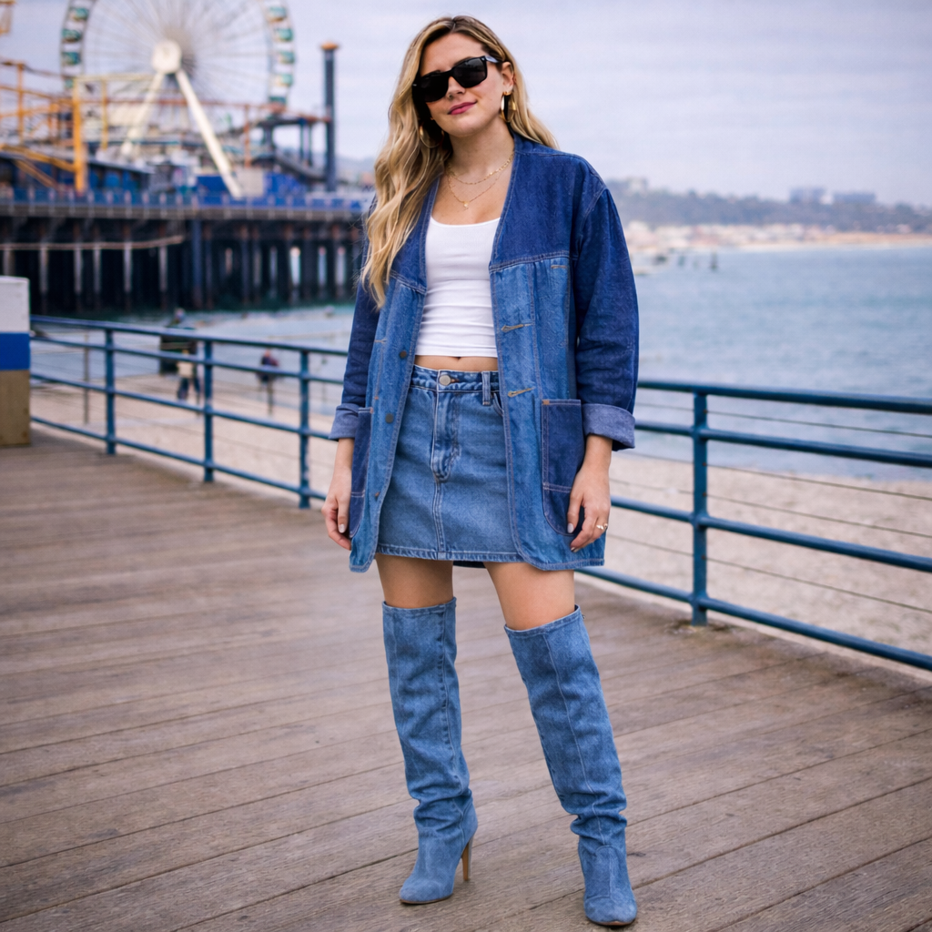 VP Upcycle 1980s Dark Denim Jacket