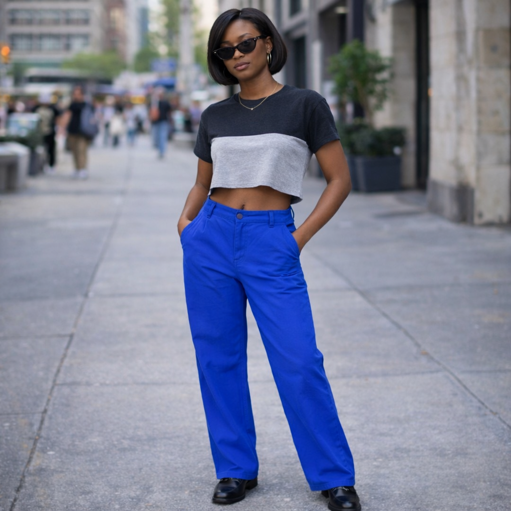 Vintage French Cobalt Work Pants