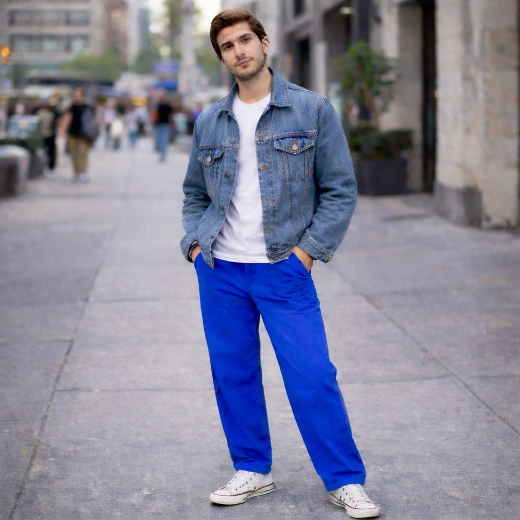 Vintage French Cobalt Work Pants