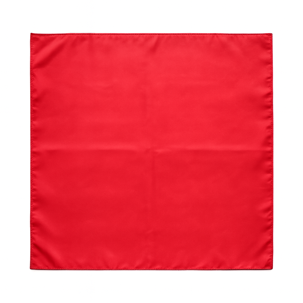 1960s Solid Poly Scarf Tomato Red Ombre