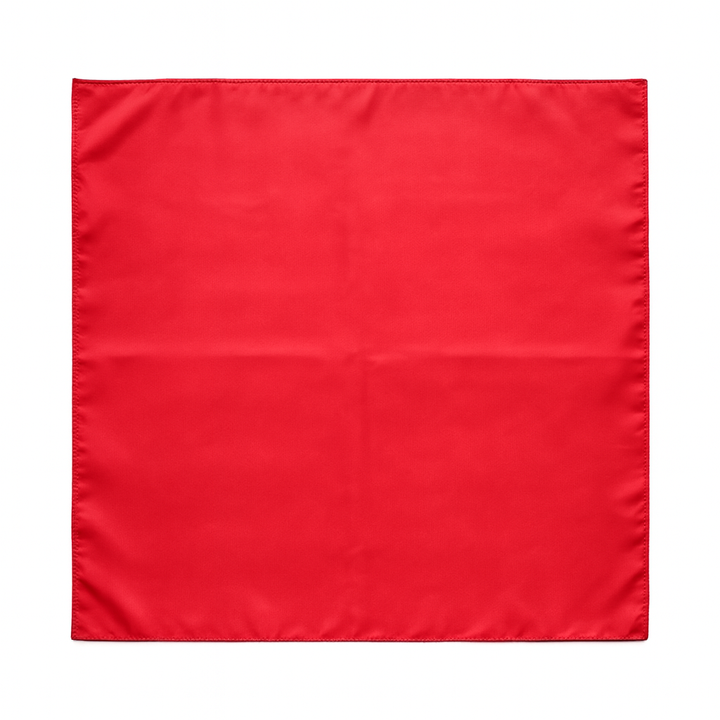 1960s Solid Poly Scarf Tomato Red Ombre