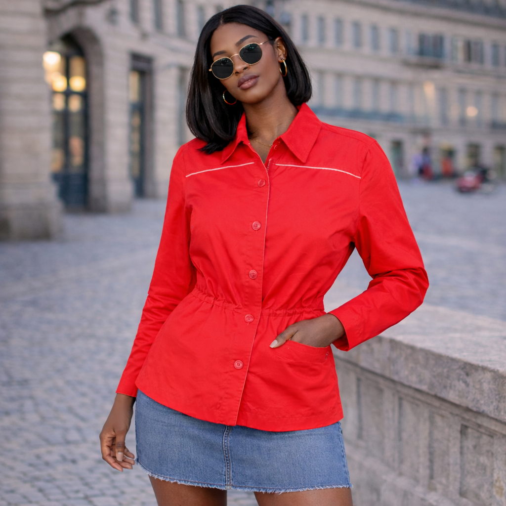 Vintage Hampton Court 1960s  Tomato Red Jacket