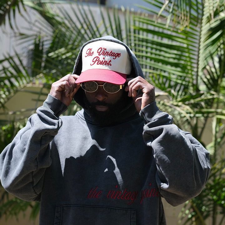 The Vintage Point Essential Cap | Crimson & Cream