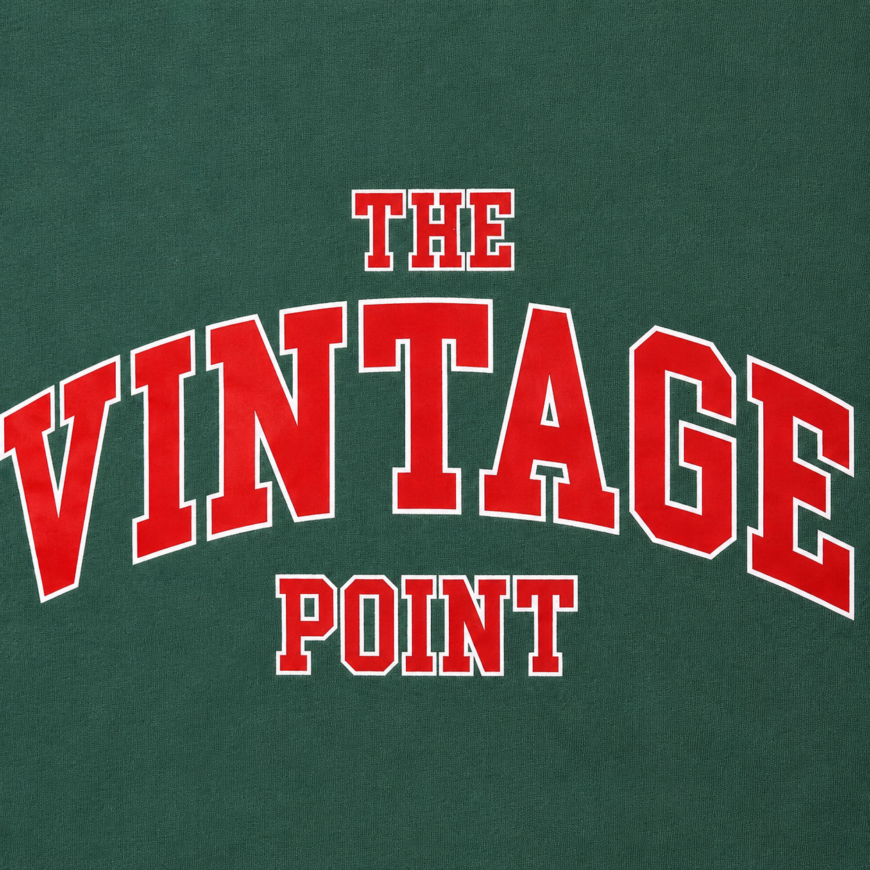 The Vintage Point Forest Green Embroidered  Tee