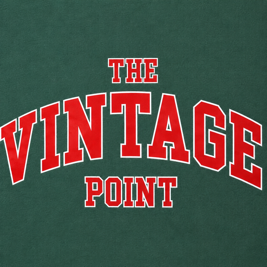 The Vintage Point Forest Green Embroidered  Tee