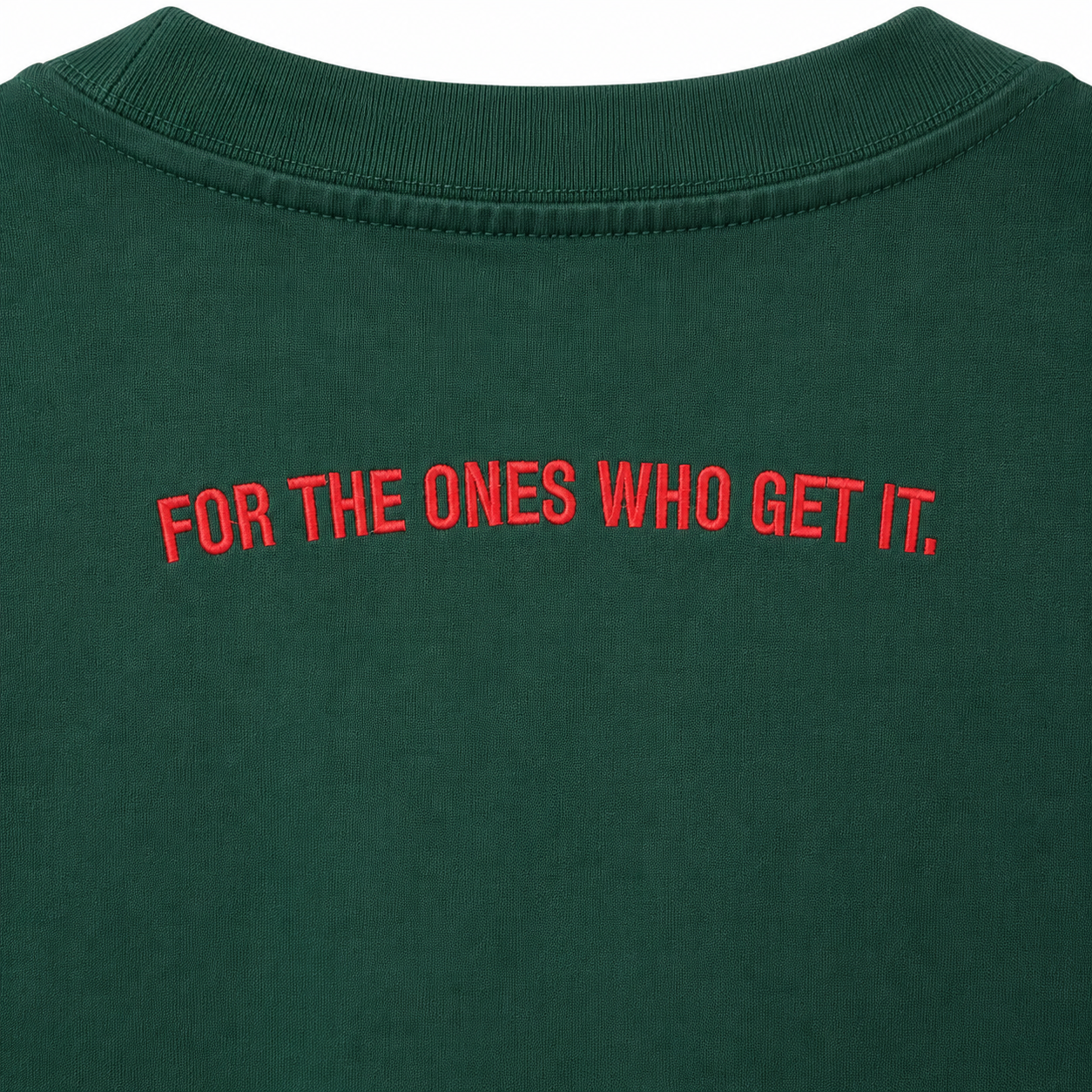 The Vintage Point Forest Green Embroidered  Tee