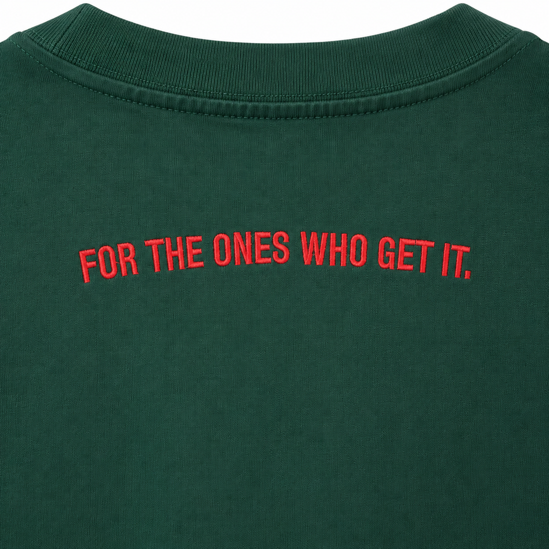 The Vintage Point Forest Green Embroidered  Tee