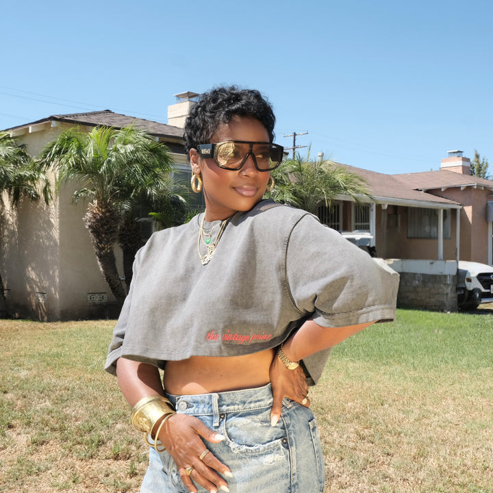 The Vintage Point Essential Crop Heavy Tee