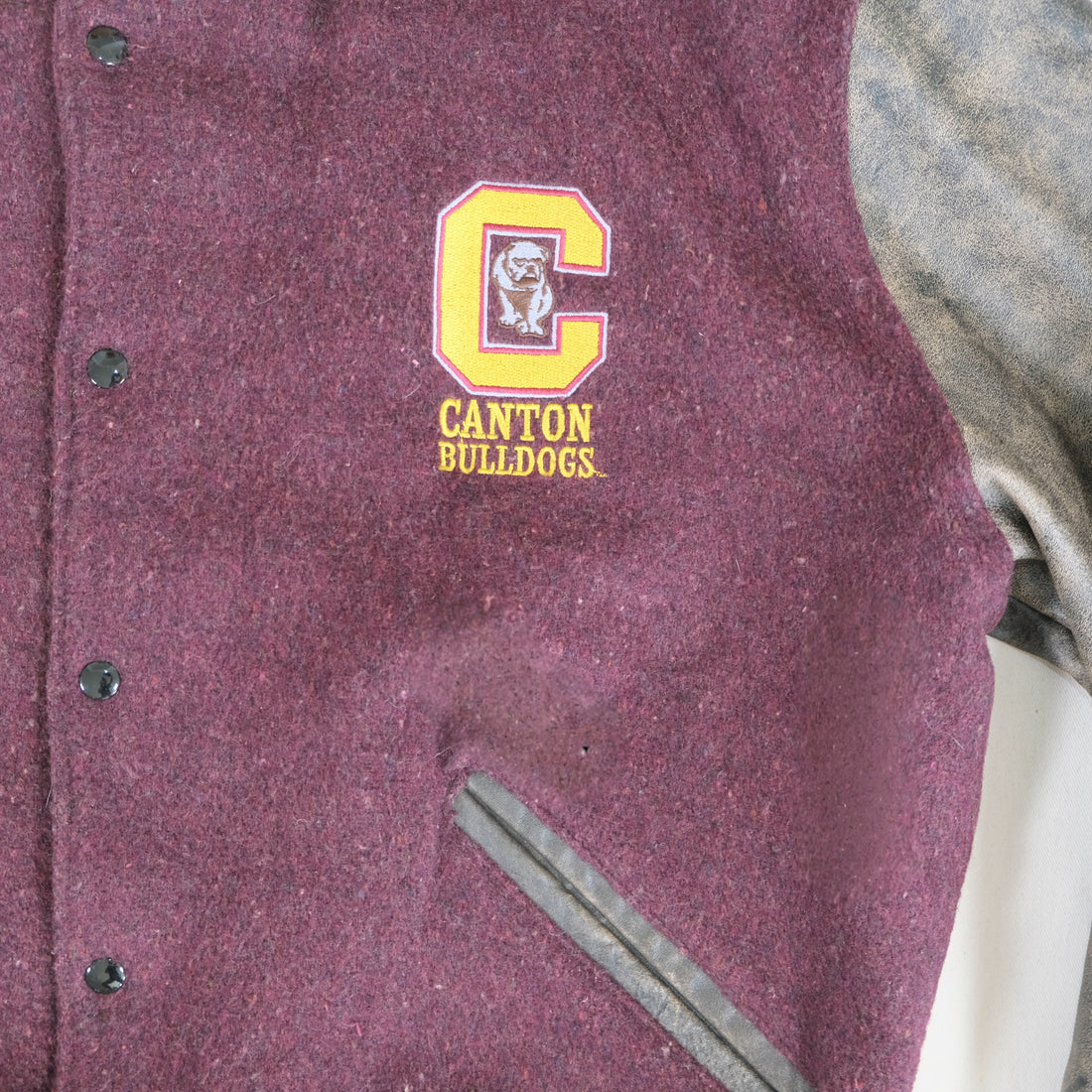 Vintage 1960's Canton Bulldogs Leather Jacket