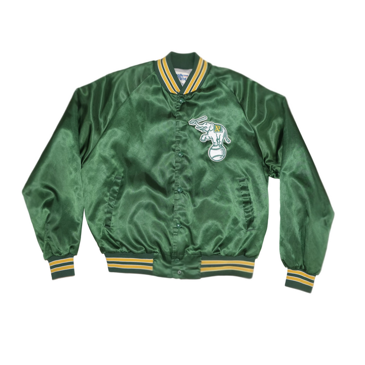 Vintage 80's Vintage Chalk Line Satin Jacket
