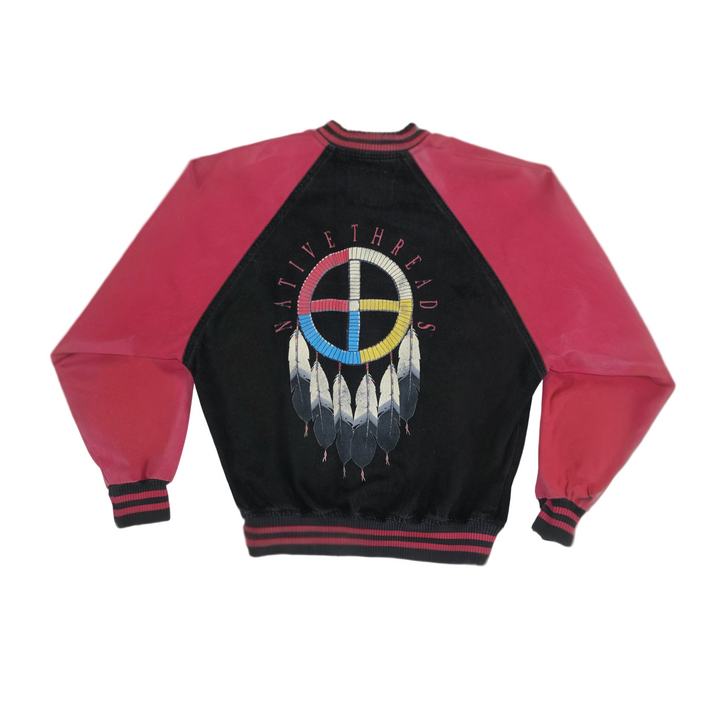 Vintage Black and Pink Varsity Jacket