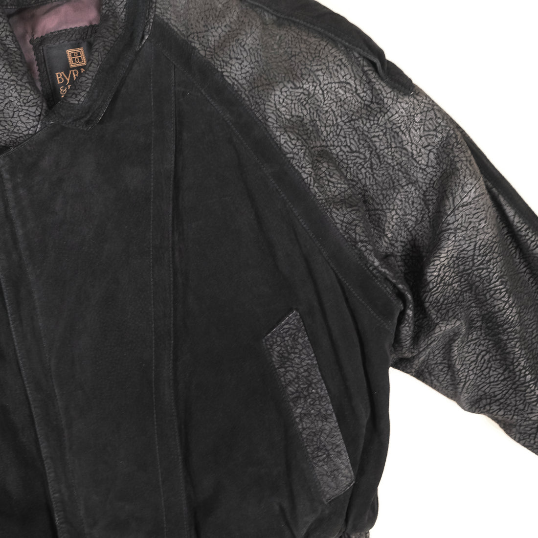 Vintage Leather Bomber Jacket