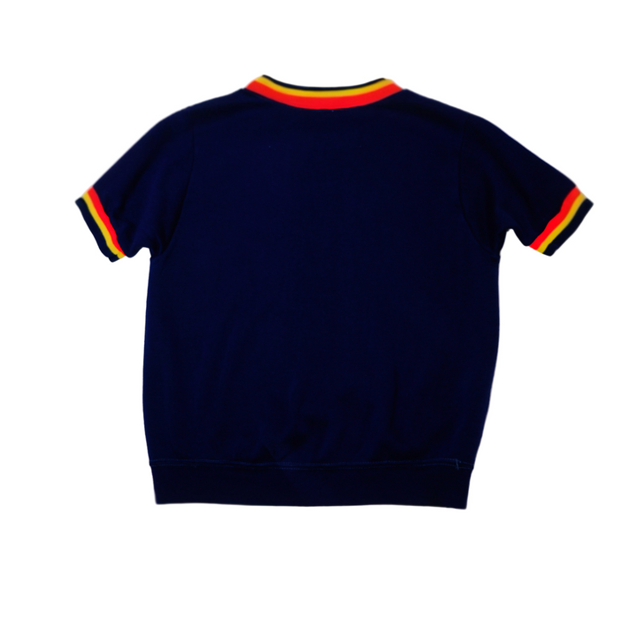 Vintage 70's Color Block short sleeve crew neck tee