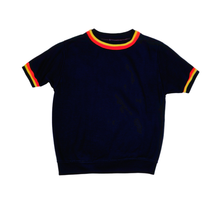 Vintage 70's Color Block short sleeve crew neck tee