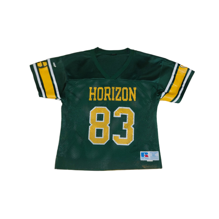 Green sports jersey with 'Horizon' and number '83' on a plain background