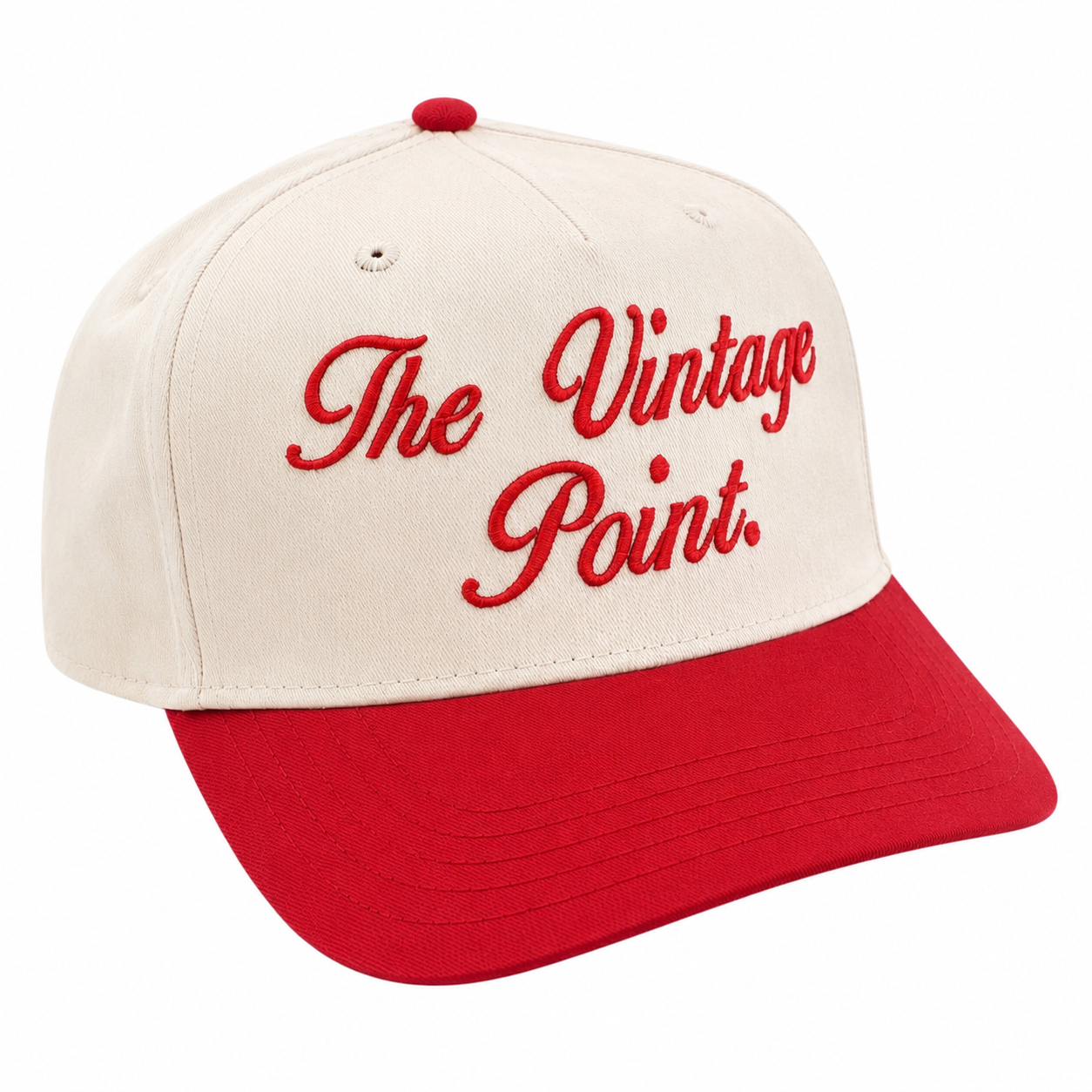 The Vintage Point Essential Hat | Crimson & Cream