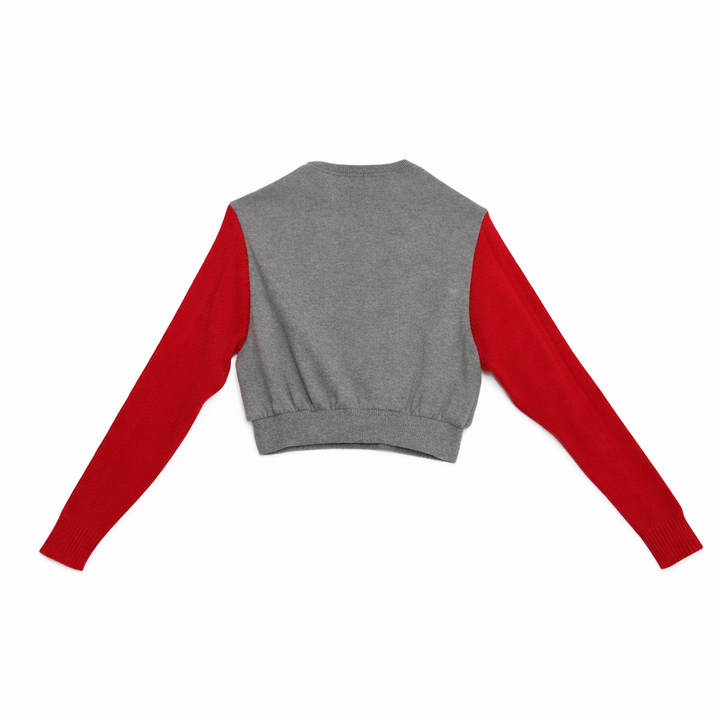 VINTAGE “Pepper + Smoke” Upcycled Crop Sweater