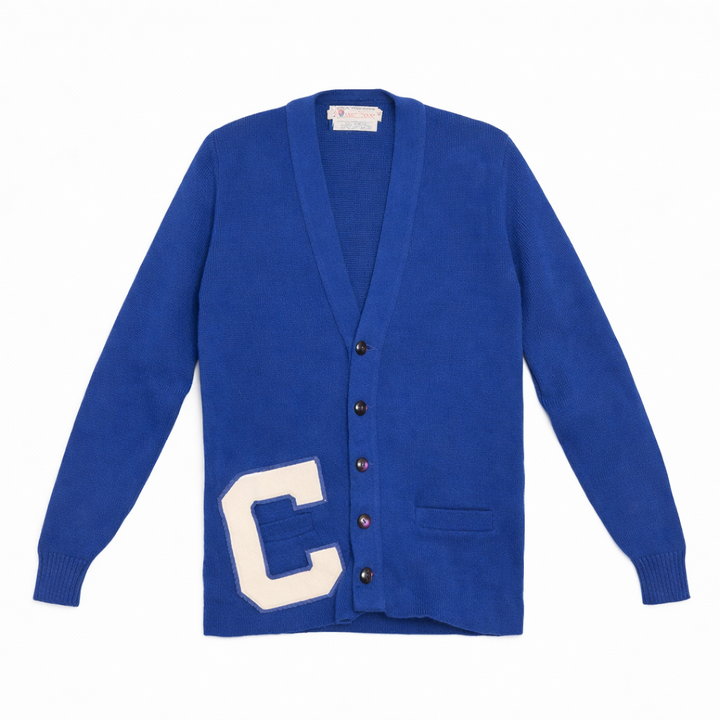 Vintage East-Tenn Blue Letter Patch Cardigan