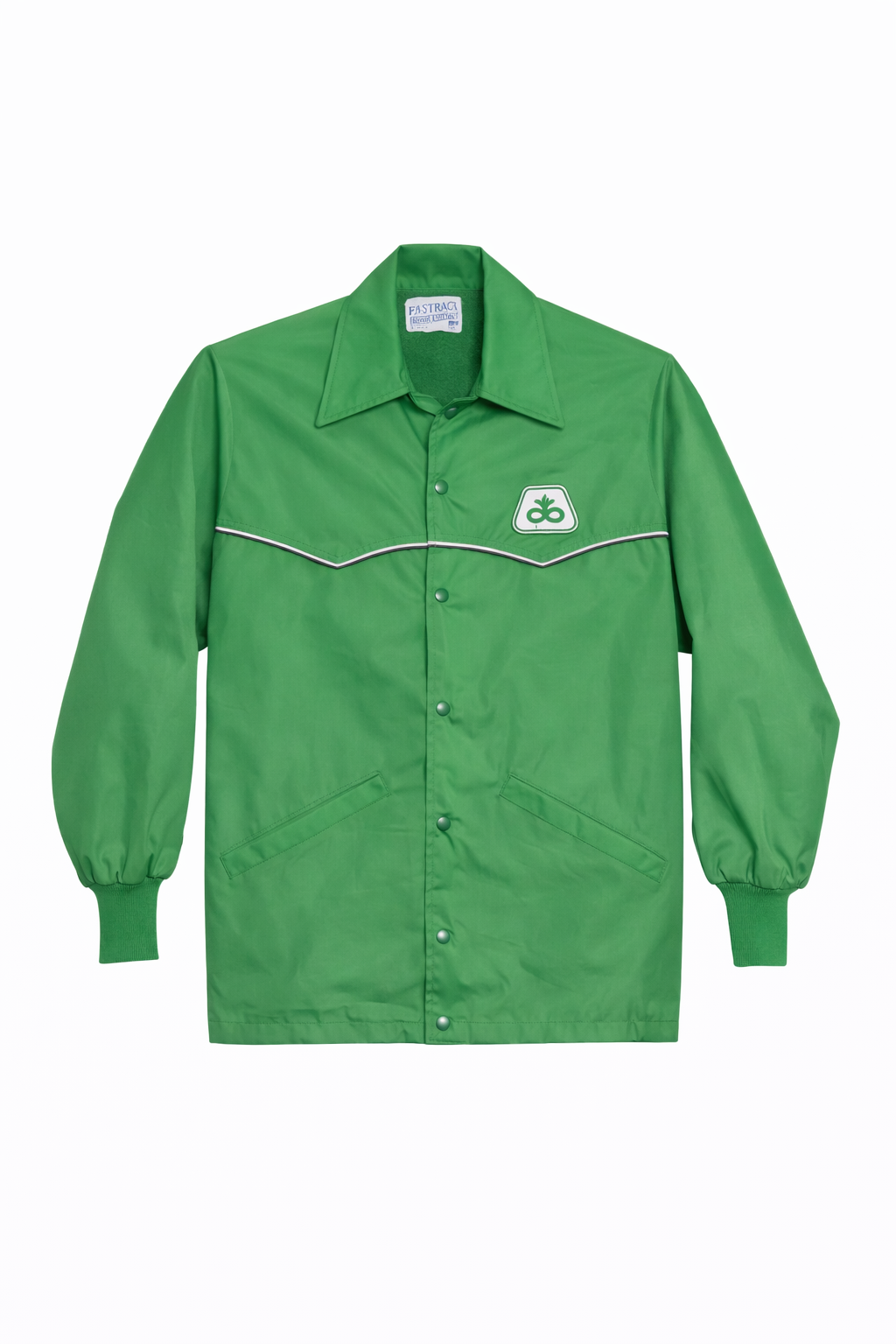 Vintage Green Coach Jacket (Snap-Front)