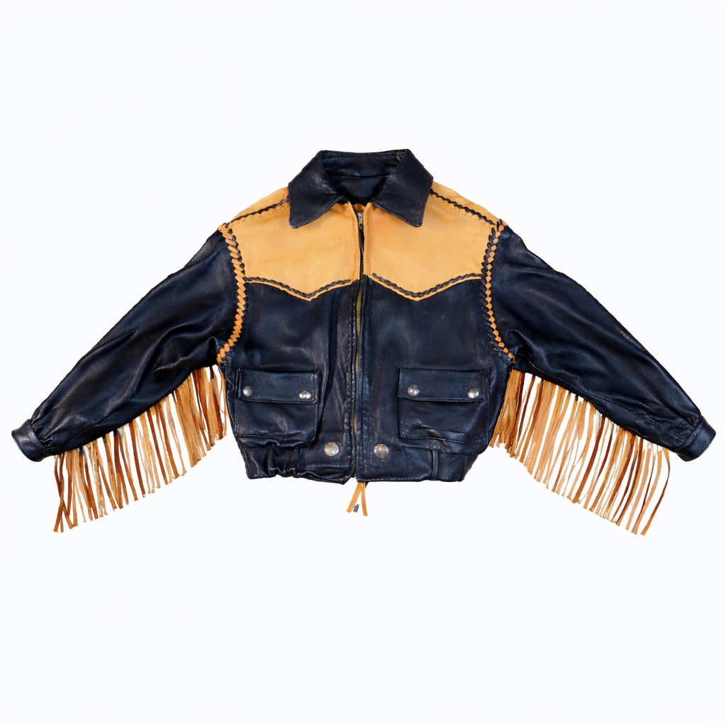Vintage 1998 Custom Fringe Leather Western Jacket