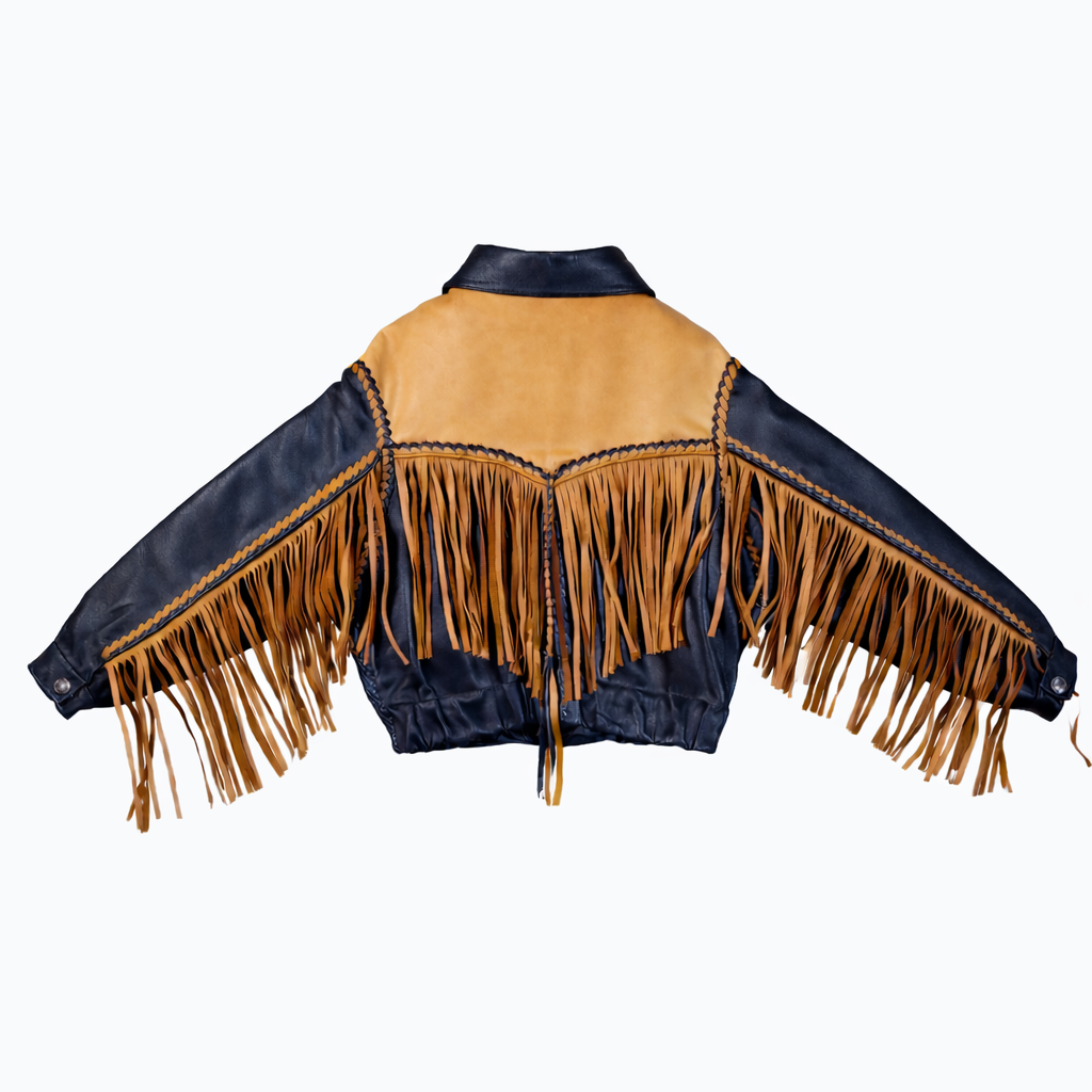 Vintage 1998 Custom Fringe Leather Western Jacket