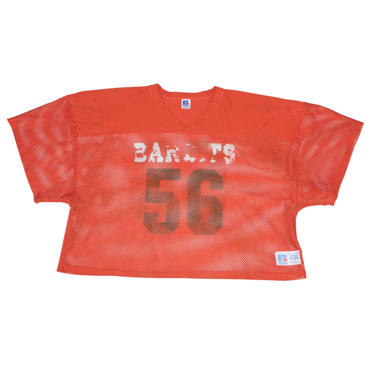 Orange sports jersey with 'BARKETS' and number '56' on a light gray background