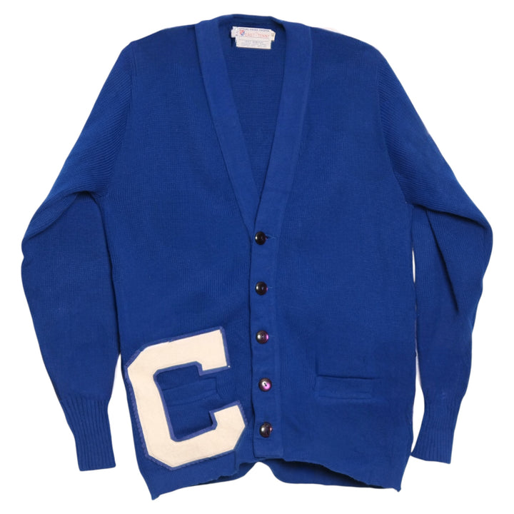 Vintage East-Tenn Blue Letter Patch Cardigan