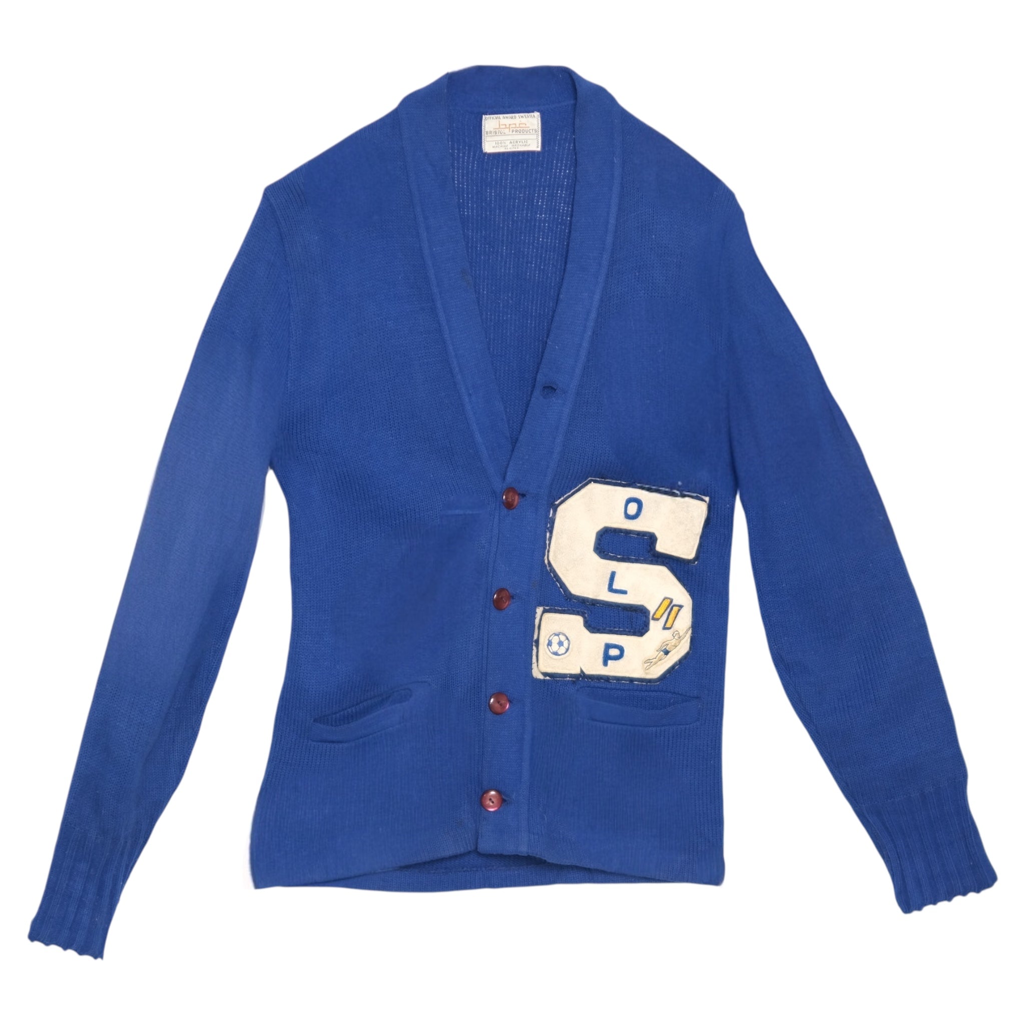 Vintage East-Tenn Blue Letter Patch Cardigan